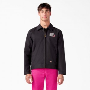 Black Dickies Breast Cancer Awareness Eisenhower Men's Jacket | 402-NIJTCL