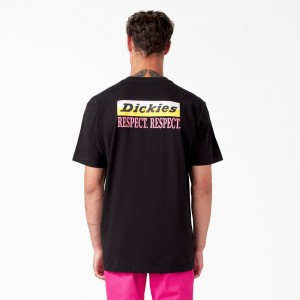 Black Dickies Breast Cancer Awareness Heavyweight Men's T-Shirt | 304-DLWOKX