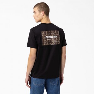 Black Dickies Camden Box Graphic Men's T-Shirt | 678-FCZYPO