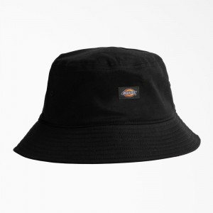 Black Dickies Canvas Bucket Men's Hat | 745-ZVNGBO