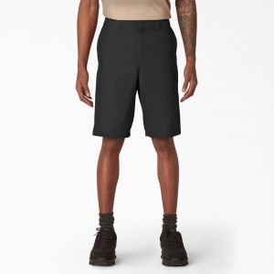 Black Dickies Cooling Active Waist Men's Shorts | 793-ASIEOH