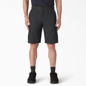 Black Dickies FLEX Cooling Active Waist Regular Fit Cargo Men's Shorts | 014-FZCTSI