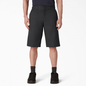 Black Dickies FLEX Cooling Active Waist Regular Fit Men's Shorts | 853-YXREPH