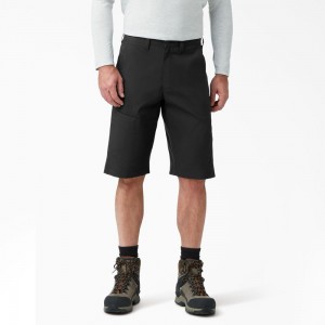 Black Dickies FLEX Cooling Regular Fit Utility Men's Shorts | 503-FUROIB