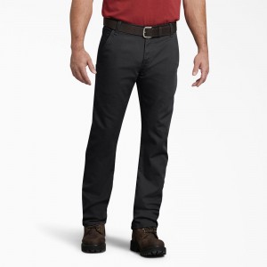 Black Dickies FLEX Regular Fit Duck Carpenter Men's Pants | 169-CNPIGR