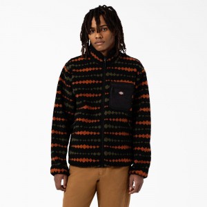 Black Dickies Falkville Fleece Men's Jacket | 275-WSDPUK