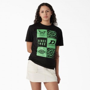 Black Dickies Graphic Band Women's T-Shirt | 673-CNZDYV