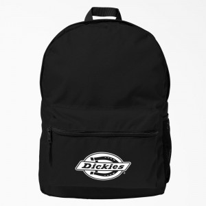 Black Dickies Logo Men's Backpack | 369-EYZQWA