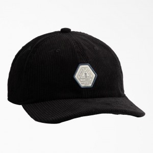 Black Dickies Low Pro Corduroy Women's Cap | 510-UVBSAM