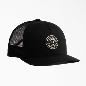 Black Dickies Low Pro Workwear Patch Trucker Women's Hat | 012-SCMBOE