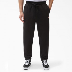 Black Dickies Mapleton Regular Fit Fleece Sweat Men's Pants | 754-XTQASC