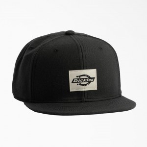 Black Dickies Mid Pro Flat Brim Men's Hat | 591-WAHXGR