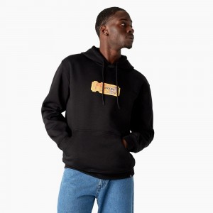 Black Dickies Paxico Graphic Men's Hoodie | 256-WNVBQR