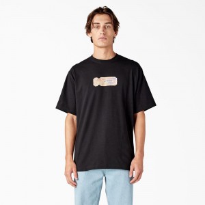 Black Dickies Paxico Graphic Men's T-Shirt | 859-ZRLSOD