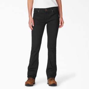 Black Dickies Perfect Shape Bootcut Women's Jeans | 826-AISVQL