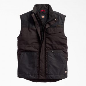 Black Dickies Performance Workwear Men's Vest | 278-QVBKGP