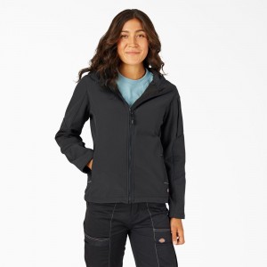 Black Dickies Performance Workwear Softshell Women's Jacket | 701-OTFLQD