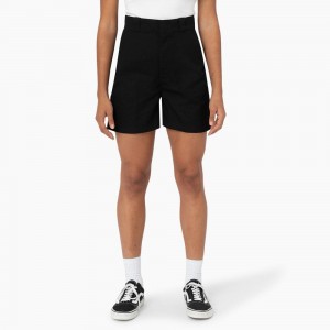 Black Dickies Phoenix Women's Shorts | 968-RDTJVG