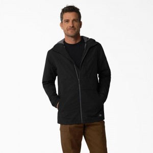 Black Dickies ProTect Cooling Hooded Ripstop Men's Jacket | 136-NPEOQI