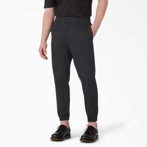 Black Dickies Regular Fit Cropped Jogger Men's Work Pants | 869-XOUIQN