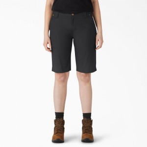 Black Dickies Relaxed Fit Duck Carpenter Women's Shorts | 216-ZFCBGJ