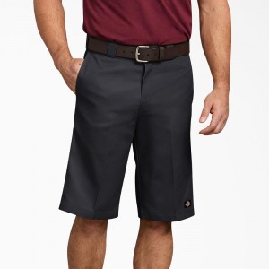 Black Dickies Relaxed Fit Multi-Use Pocket Work Men's Shorts | 293-BGUOIM