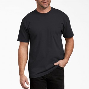 Black Dickies Short Sleeve Men's T-Shirt | 156-ZQSPIN