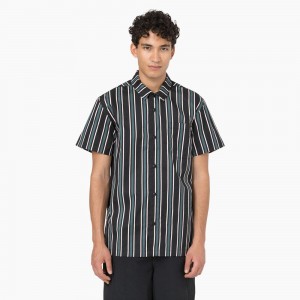 Black Dickies Skateboarding Cooling Relaxed Fit Men's Shirt | 510-RJFUDV