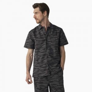 Black Dickies Skateboarding Cooling Relaxed Fit Men's Shirt | 509-OLVMNW