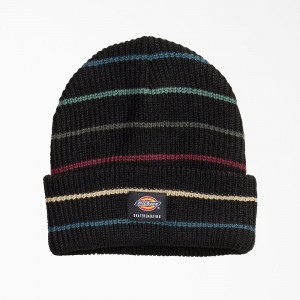 Black Dickies Skateboarding Cuffed Men's Beanie | 207-TIHGLA