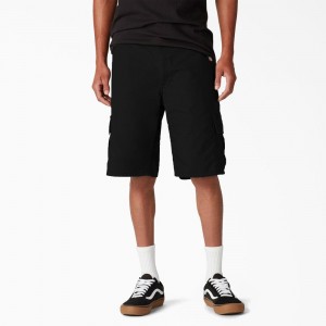 Black Dickies Skateboarding Regular Fit Cargo Men's Shorts | 985-QANSUG