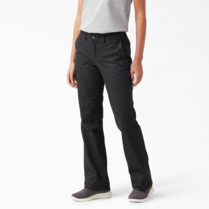 Black Dickies Slim Fit Bootcut Women's Pants | 603-SHGDPW