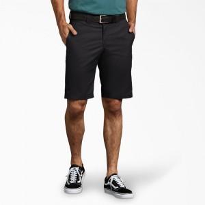 Black Dickies Slim Fit Work Men's Shorts | 815-LPFRJN