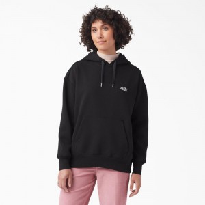 Black Dickies Summerdale Women's Hoodie | 245-KCNDSG