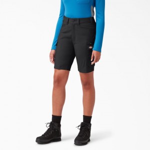 Black Dickies Temp-iQ® 365 Women's Shorts | 487-MIASBJ