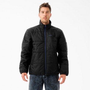 Black Dickies Tom Knox Puffer Men's Jacket | 035-WKLUDB