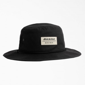 Black Dickies Twill Boonie Men's Hat | 684-RESIGD