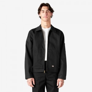 Black Dickies Unlined Eisenhower Men's Jacket | 369-AQRNPY