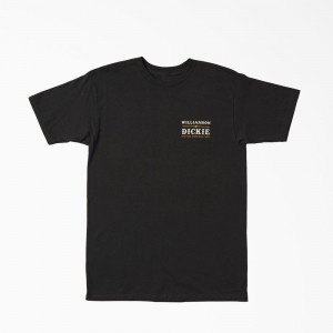 Black Dickies W.D. Workwear Graphic Men's T-Shirt | 237-DTEUGA