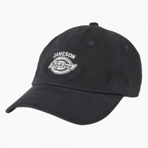 Black Dickies x Jameson Embroidered Men's Cap | 795-PWUAXL