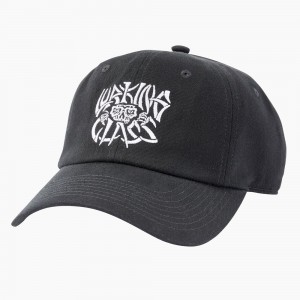 Black Dickies x Lurking Class Curved Bill Men's Hat | 718-YODBKQ