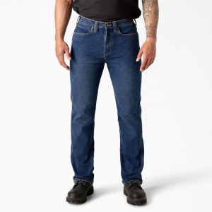 Blue Dickies FLEX Regular Fit 5-Pocket Men's Jeans | 678-JFWDPH