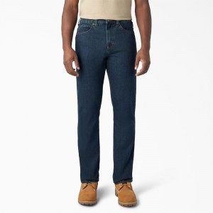 Blue Dickies FLEX Regular Fit 5-Pocket Men's Jeans | 089-TDYGBF