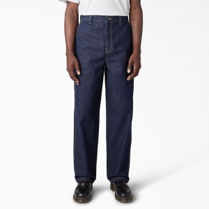 Blue Dickies Madison Loose Fit Men's Jeans | 812-NFGZPV