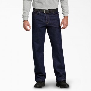 Blue Dickies Regular Fit Men's Jeans | 372-ANTEHQ