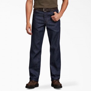 Blue Dickies Regular Fit Men's Jeans | 536-DNRXIF