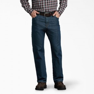 Blue Dickies Relaxed Fit Carpenter Men's Jeans | 379-HPKOMU