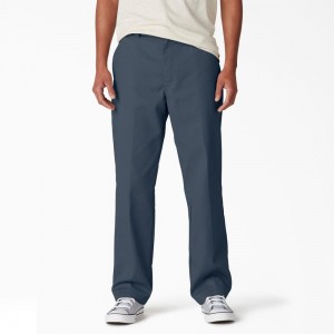 Blue Dickies Skateboarding Regular Fit Twill Men's Pants | 758-PBFKZR