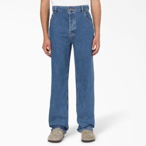 Blue Dickies Thomasville Loose Fit Men's Jeans | 413-EVYXFM