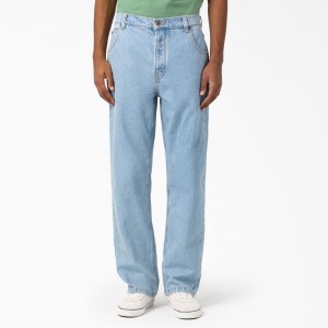 Blue Dickies Thomasville Loose Fit Men's Jeans | 751-JDIPMV